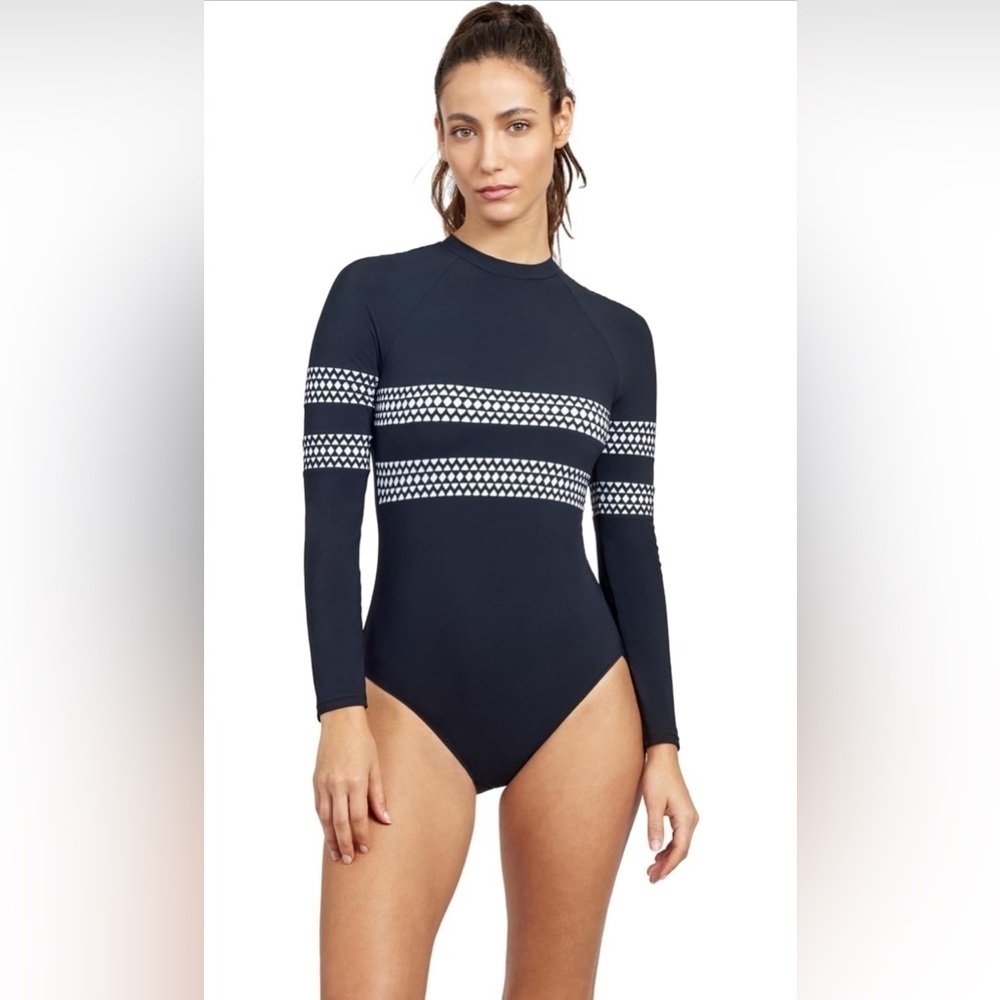 NWT-  Free Sport Supernova Long Sleeve High Neck Rashguard One Piece Swimsuit
